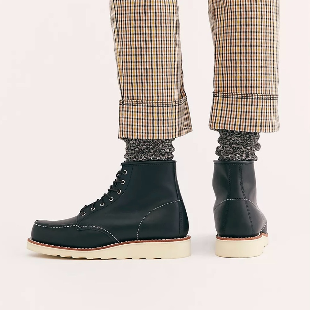 Red Wing Shoes Black Lace Up Boots
